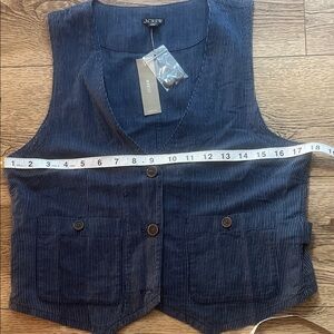J. Crew Navy Striped Vest